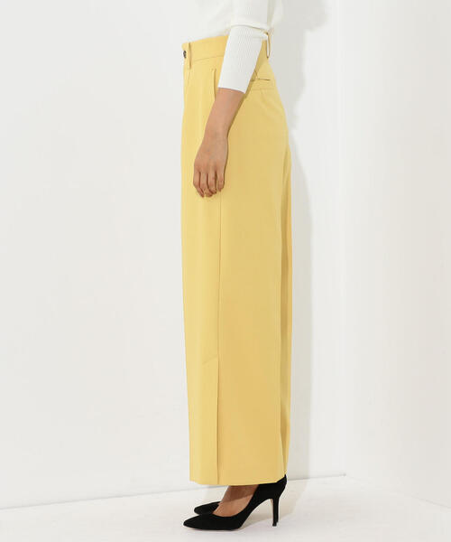 Jewel Changes（ジュエルチェンジズ）の「SMF ポリツイル サイドスリット ワイドパンツ（その他パンツ・レディース・ブラック/イエロー・34/36/38）」の6枚目の写真