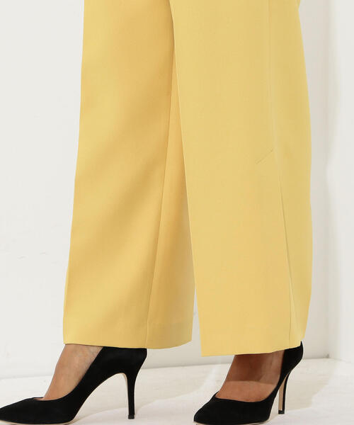 Jewel Changes（ジュエルチェンジズ）の「SMF ポリツイル サイドスリット ワイドパンツ（その他パンツ・レディース・ブラック/イエロー・34/36/38）」の12枚目の写真
