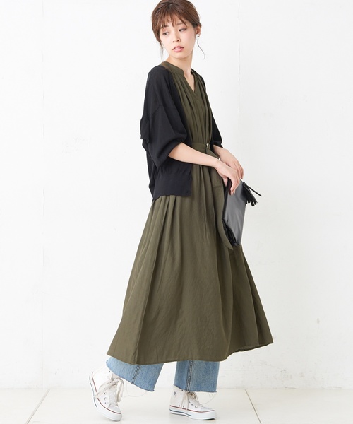 natural couture(ナチュラルクチュール)の「バックフリル薄手カーディガン(カーディガン/ボレロ・レディース・ブラック/ベージュ/パープル/ブラウン・FREE)」の22枚目の写真