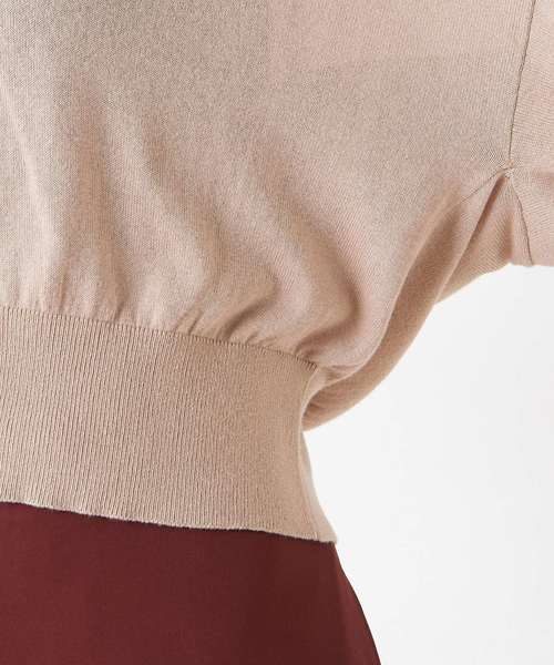 natural couture(ナチュラルクチュール)の「バックフリル薄手カーディガン(カーディガン/ボレロ・レディース・ブラック/ベージュ/パープル/ブラウン・FREE)」の7枚目の写真