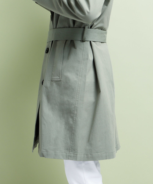 EMMA CLOTHES(エマクローズ)の「コットンツイル オーバーサイズ トレンチコート(トレンチコート・メンズ・ブラック/ベージュ/ネイビー/オリーブ・M/L)」の12枚目の写真
