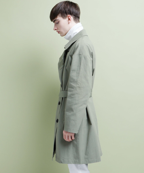 EMMA CLOTHES(エマクローズ)の「コットンツイル オーバーサイズ トレンチコート(トレンチコート・メンズ・ブラック/ベージュ/ネイビー/オリーブ・M/L)」の9枚目の写真