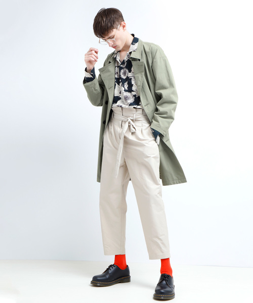 EMMA CLOTHES(エマクローズ)の「コットンツイル オーバーサイズ トレンチコート(トレンチコート・メンズ・ブラック/ベージュ/ネイビー/オリーブ・M/L)」の19枚目の写真