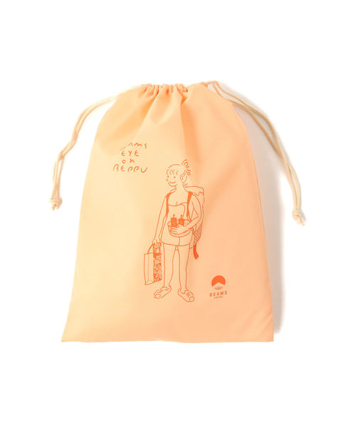 ファミリア　巾着　L　オレンジ