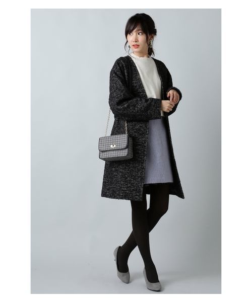 NATURAL BEAUTY BASIC(ナチュラルビューティーベーシック)の「【sweet 12月号掲載】モヘアシャギースカート(スカート・レディース・チャコールグレー/ブルー/ラベンダー・SMALL/MEDIUM/X-SMALL)」の5枚目の写真