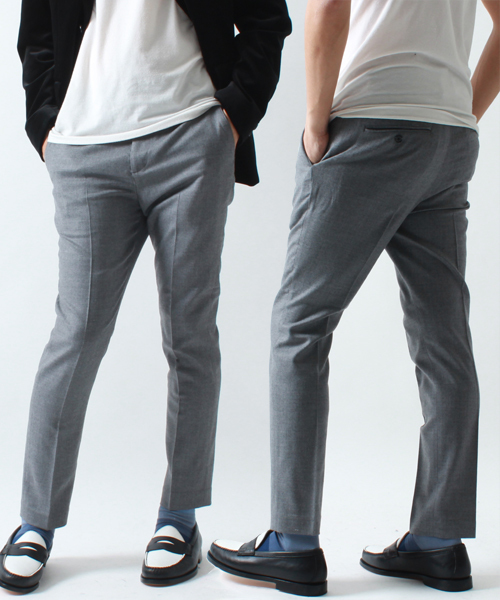BEAMS（ビームス）の「□BEAMS / WOOL アンクルスラックス（スラックス・メンズ・グレー/ネイビー・SMALL/MEDIUM/LARGE）」の2枚目の写真