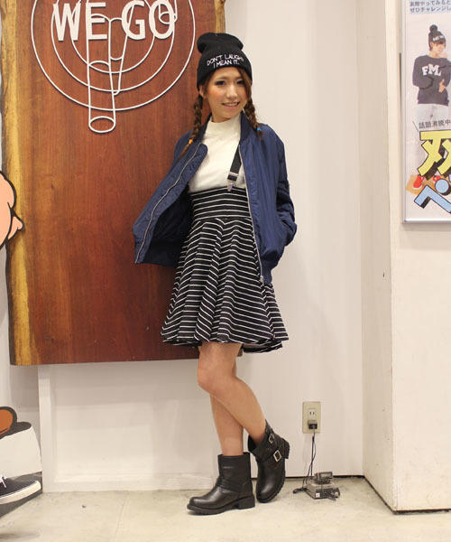 WEGO（ウィゴー）の「WEGO/サスペンダー付ボリュームスカート（スカート・レディース・オフホワイト/ブラック/ブルー系その他/ブラック系その他・FREE）」の19枚目の写真