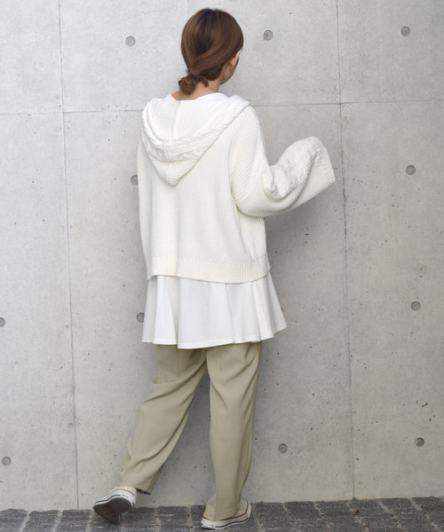 w closet(ダブルクローゼット)の「ポリカルゼカラータックパンツ(その他パンツ・レディース・ラベンダー/カーキ/キナリ・FREE)」の20枚目の写真