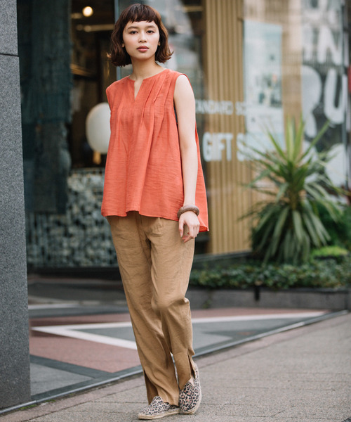 Munich（ミューニック）の「シャンブレーボイルリネンタックブラウス（シャツ/ブラウス・レディース・ホワイト/ライトグレー/ブルー/レッド・FREE）」の17枚目の写真