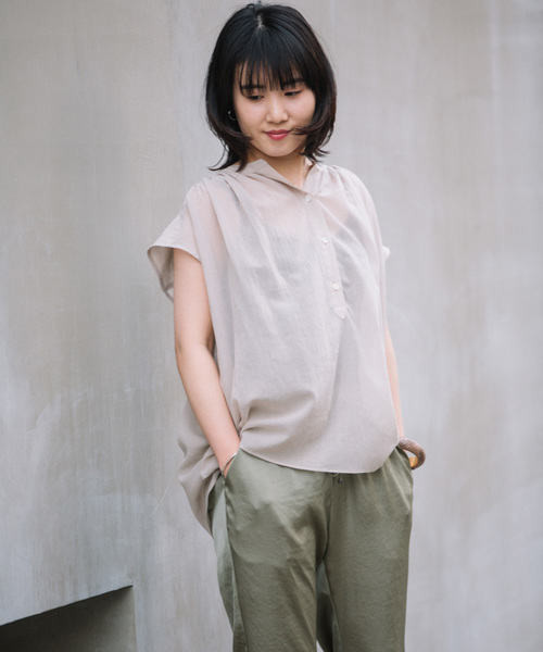 Munich（ミューニック）の「シャンブレーボイルリネンタックブラウス（シャツ/ブラウス・レディース・ホワイト/ライトグレー/ブルー/レッド・FREE）」の19枚目の写真