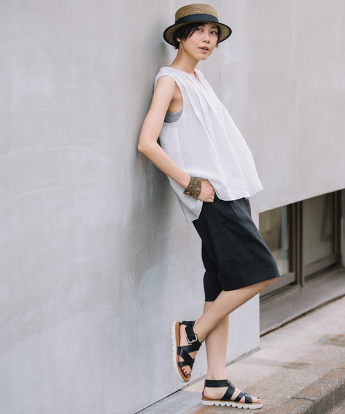 Munich（ミューニック）の「シャンブレーボイルリネンタックブラウス（シャツ/ブラウス・レディース・ホワイト/ライトグレー/ブルー/レッド・FREE）」の10枚目の写真