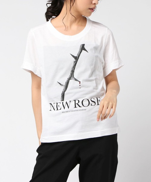 RNA(アールエヌエー)の「M1169 NEW ROSE TEE(Tシャツ/カットソー・レディース・ホワイト/ブラック/ピンク・MEDIUM)」の10枚目の写真