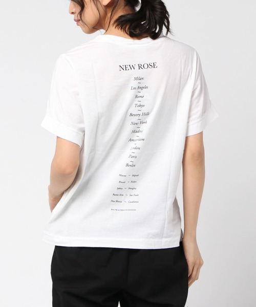 RNA(アールエヌエー)の「M1169 NEW ROSE TEE(Tシャツ/カットソー・レディース・ホワイト/ブラック/ピンク・MEDIUM)」の11枚目の写真