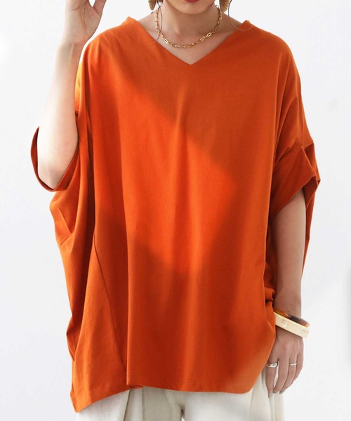 antiqua(アンティカ)の「ドルマントップス(Tシャツ/カットソー・レディース・ブラック/オフホワイト/オートミール/ブラック系その他/ブラウン系その他/チョコ/マスタード/パープル系その他/ブラウン系その他2/ベージュ系その他/オレンジ・FREE)」の17枚目の写真