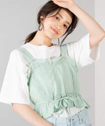 WEGO/コットンレースリボンビスチェ
