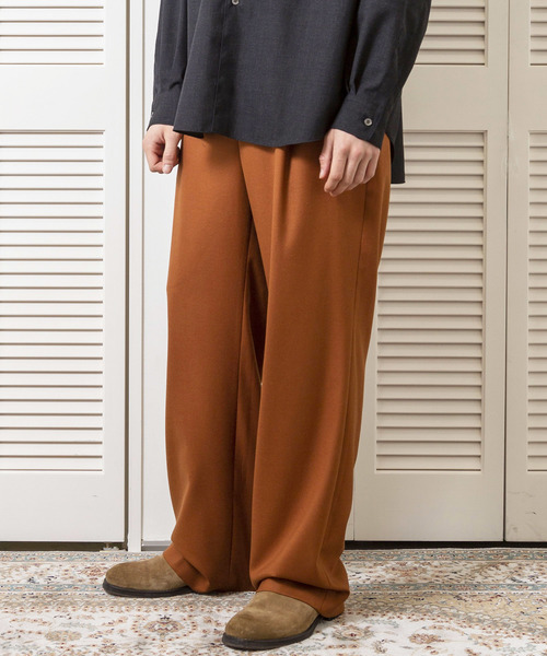 FACTOTUM(ファクトタム)の「【FACTOTUM】ストレッチサキソニー1タックワイドスラックス(スラックス・メンズ・ベージュ/オレンジ/ネイビー・44/46/48)」の3枚目の写真