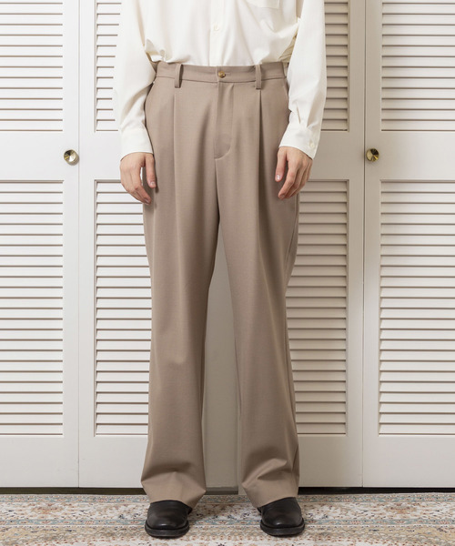 FACTOTUM(ファクトタム)の「【FACTOTUM】ストレッチサキソニー1タックワイドスラックス(スラックス・メンズ・ベージュ/オレンジ/ネイビー・44/46/48)」の4枚目の写真