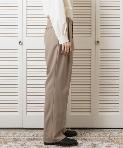 FACTOTUM(ファクトタム)の「【FACTOTUM】ストレッチサキソニー1タックワイドスラックス(スラックス・メンズ・ベージュ/オレンジ/ネイビー・44/46/48)」の5枚目の写真