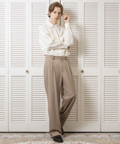 FACTOTUM(ファクトタム)の「【FACTOTUM】ストレッチサキソニー1タックワイドスラックス(スラックス・メンズ・ベージュ/オレンジ/ネイビー・44/46/48)」の7枚目の写真