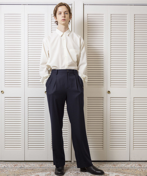 FACTOTUM(ファクトタム)の「【FACTOTUM】ストレッチサキソニー1タックワイドスラックス(スラックス・メンズ・ベージュ/オレンジ/ネイビー・44/46/48)」の12枚目の写真