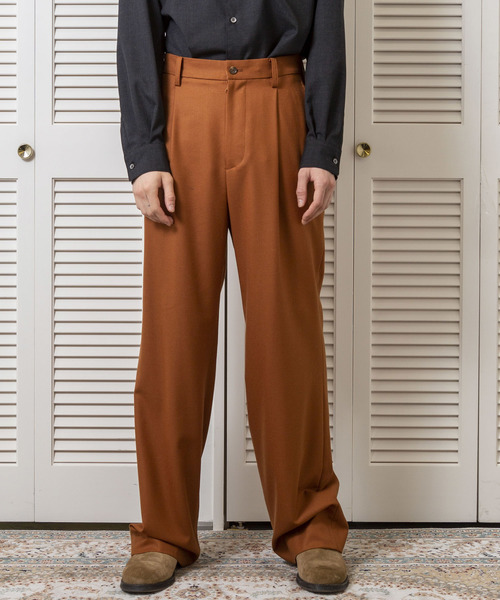 FACTOTUM(ファクトタム)の「【FACTOTUM】ストレッチサキソニー1タックワイドスラックス(スラックス・メンズ・ベージュ/オレンジ/ネイビー・44/46/48)」の14枚目の写真