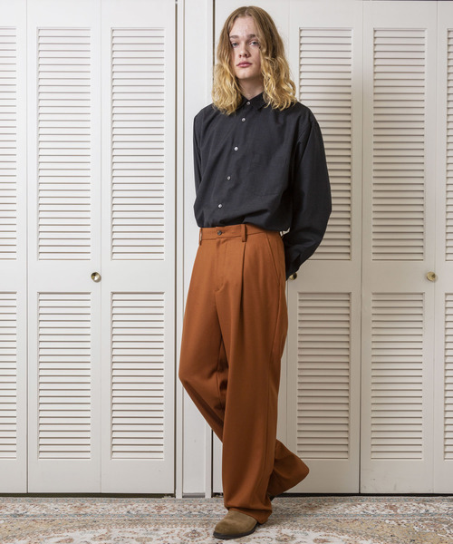 FACTOTUM(ファクトタム)の「【FACTOTUM】ストレッチサキソニー1タックワイドスラックス(スラックス・メンズ・ベージュ/オレンジ/ネイビー・44/46/48)」の17枚目の写真