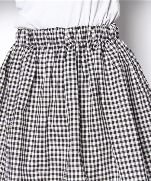 WEGO（ウィゴー）の「WEGO/ギンガムチェックフレアスカート（スカート・レディース・ブラック・FREE）」の4枚目の写真