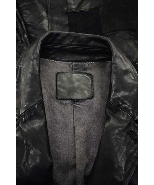 Isamu Katayama Backlash 切替レザーコート ブランド古着】タンニンレザー パッチワーク 製品染め