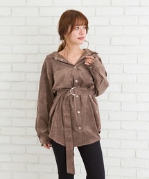 SpRay | ベルト付コーデュロイＢＩＧシャツ(シャツ/ブラウス)