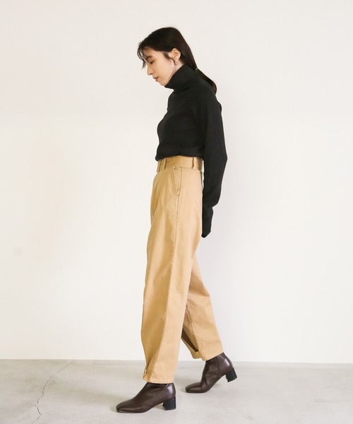 select MOCA（セレクトモカ）の「タートルリンギングデザインニット(ロングスリーブフィンガーホールニット)（ニット/セーター・レディース・ブラック/ベージュ/ブラウン/アイボリー・FREE）」の6枚目の写真