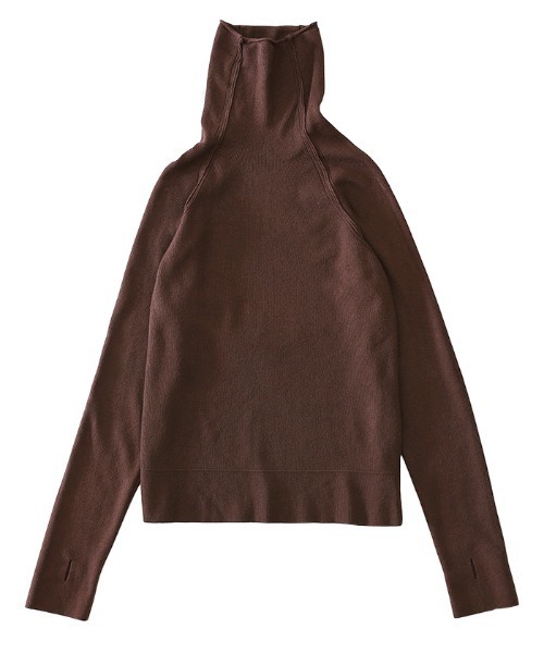 select MOCA（セレクトモカ）の「タートルリンギングデザインニット(ロングスリーブフィンガーホールニット)（ニット/セーター・レディース・ブラック/ベージュ/ブラウン/アイボリー・FREE）」の21枚目の写真