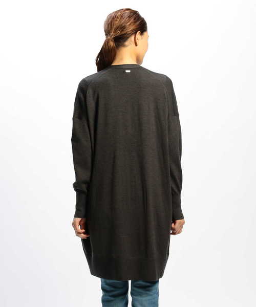 NARACAMICIE（ナラカミーチェ）の「リヨセルウール着流しロングカーディガン（カーディガン/ボレロ・レディース・グレー/ブラック/ブラウン・MEDIUM）」の6枚目の写真