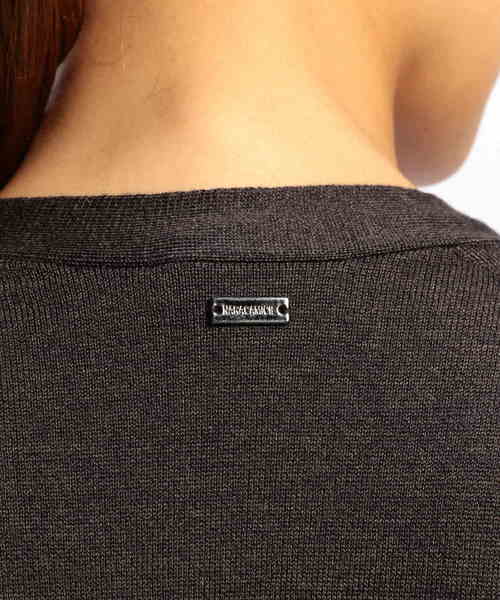 NARACAMICIE（ナラカミーチェ）の「リヨセルウール着流しロングカーディガン（カーディガン/ボレロ・レディース・グレー/ブラック/ブラウン・MEDIUM）」の5枚目の写真