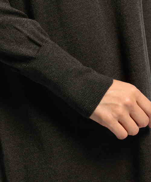 NARACAMICIE（ナラカミーチェ）の「リヨセルウール着流しロングカーディガン（カーディガン/ボレロ・レディース・グレー/ブラック/ブラウン・MEDIUM）」の13枚目の写真