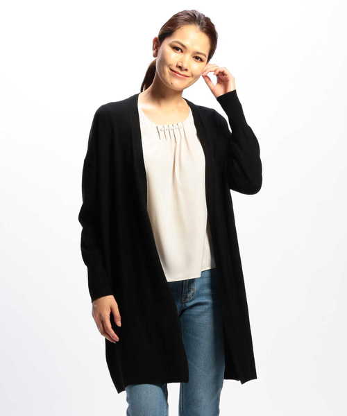 NARACAMICIE（ナラカミーチェ）の「リヨセルウール着流しロングカーディガン（カーディガン/ボレロ・レディース・グレー/ブラック/ブラウン・MEDIUM）」の18枚目の写真