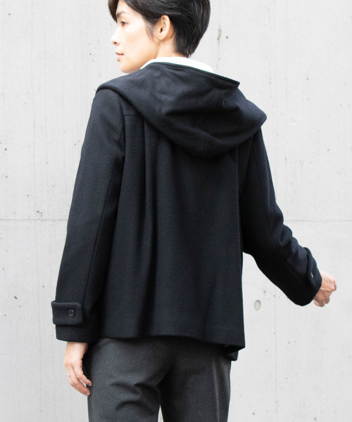 miniyu(ミニュウ)の「LaSRIC/ラムメルトン配色ZIPショートフードコート(その他アウター)」 - WEAR
