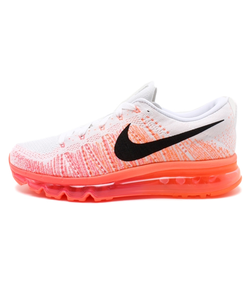 Nike Tiempo フライニット シューズ ホワイト/オレンジ NIKE（ナイキ）の「ナイキ メンズ フライニット エアマックス