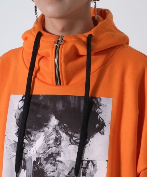 A'gem 9（エージェムナイン）の「裏起毛ハーフジッププリントプル