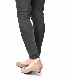 Liberty Doll /ストレスフリーパンプス 極上マシュマロクッションふわふわインソール 3cmウエッジヒールストレッチパンプス(1112) かえり抜群ボロネーゼ製法風