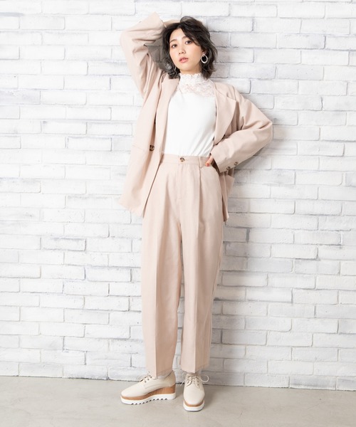 WEGO（ウィゴー）の「WEGO/【セットアップ対応商品】TRセットアップワイドパンツ（スラックス・レディース・ナチュラル/ベージュ系その他2・FREE）」の12枚目の写真