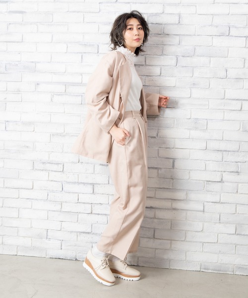 WEGO（ウィゴー）の「WEGO/【セットアップ対応商品】TRセットアップワイドパンツ（スラックス・レディース・ナチュラル/ベージュ系その他2・FREE）」の13枚目の写真