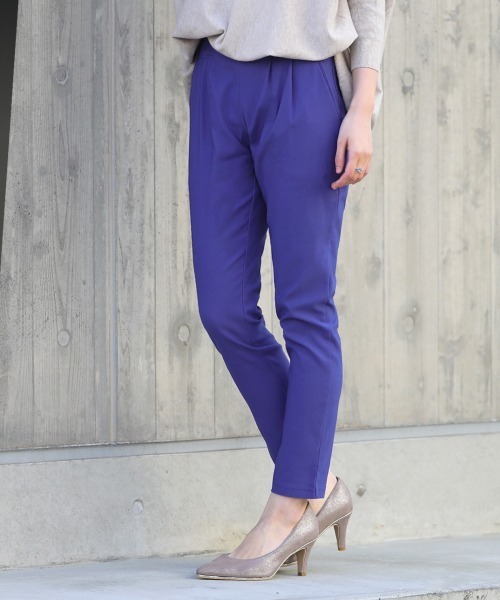 Bou Jeloud（ブージュルード）の「美脚スーパーストレッチタックパンツ（その他パンツ・レディース・ブラック/ベージュ/ブルー/ホワイト系その他/カーキ/ダークブルー/サンドベージュ/ネイビー・40/38/36）」の7枚目の写真