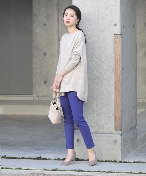 Bou Jeloud（ブージュルード）の「美脚スーパーストレッチタックパンツ（その他パンツ・レディース・ブラック/ベージュ/ブルー/ホワイト系その他/カーキ/ダークブルー/サンドベージュ/ネイビー・40/38/36）」の13枚目の写真