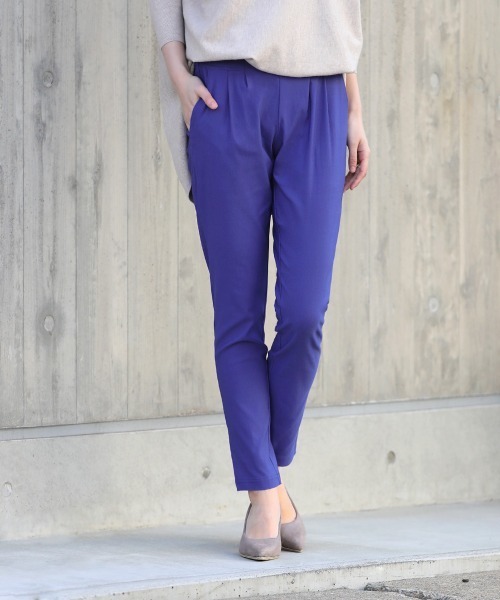 Bou Jeloud（ブージュルード）の「美脚スーパーストレッチタックパンツ（その他パンツ・レディース・ブラック/ベージュ/ブルー/ホワイト系その他/カーキ/ダークブルー/サンドベージュ/ネイビー・40/38/36）」の14枚目の写真