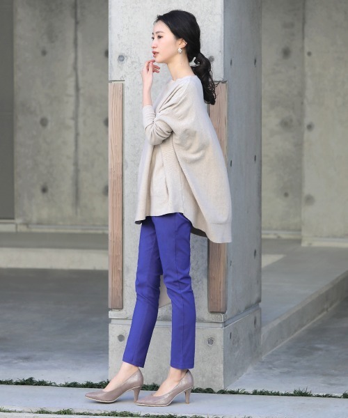 Bou Jeloud（ブージュルード）の「美脚スーパーストレッチタックパンツ（その他パンツ・レディース・ブラック/ベージュ/ブルー/ホワイト系その他/カーキ/ダークブルー/サンドベージュ/ネイビー・40/38/36）」の15枚目の写真