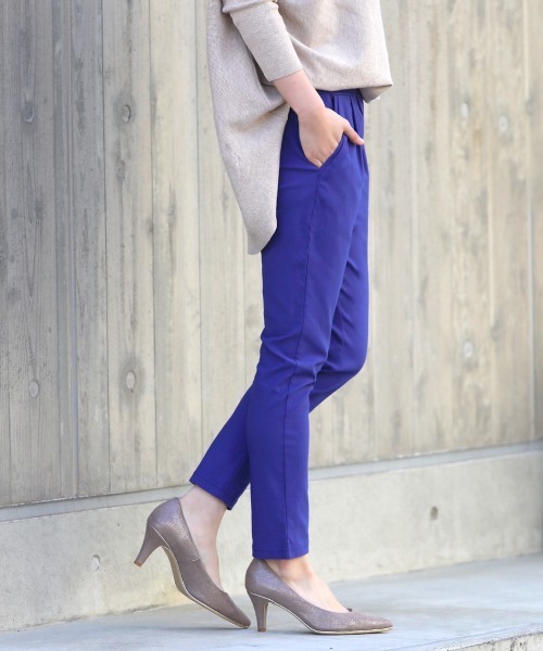 Bou Jeloud（ブージュルード）の「美脚スーパーストレッチタックパンツ（その他パンツ・レディース・ブラック/ベージュ/ブルー/ホワイト系その他/カーキ/ダークブルー/サンドベージュ/ネイビー・40/38/36）」の16枚目の写真