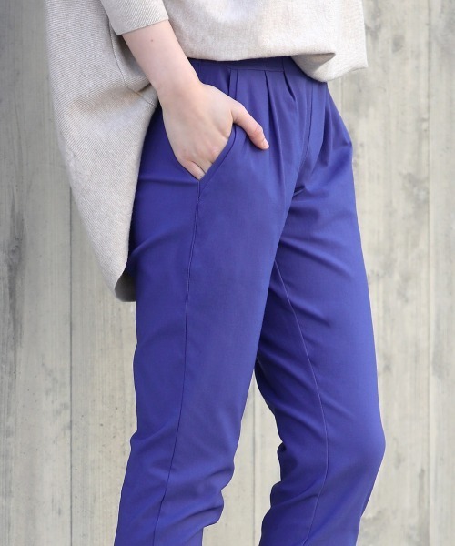 Bou Jeloud（ブージュルード）の「美脚スーパーストレッチタックパンツ（その他パンツ・レディース・ブラック/ベージュ/ブルー/ホワイト系その他/カーキ/ダークブルー/サンドベージュ/ネイビー・40/38/36）」の18枚目の写真