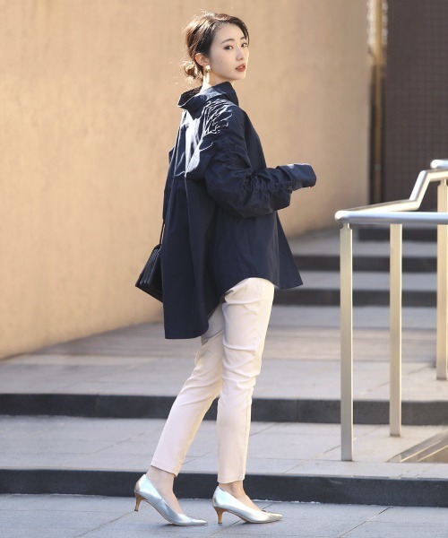 Bou Jeloud（ブージュルード）の「美脚スーパーストレッチタックパンツ（その他パンツ・レディース・ブラック/ベージュ/ブルー/ホワイト系その他/カーキ/ダークブルー/サンドベージュ/ネイビー・40/38/36）」の21枚目の写真