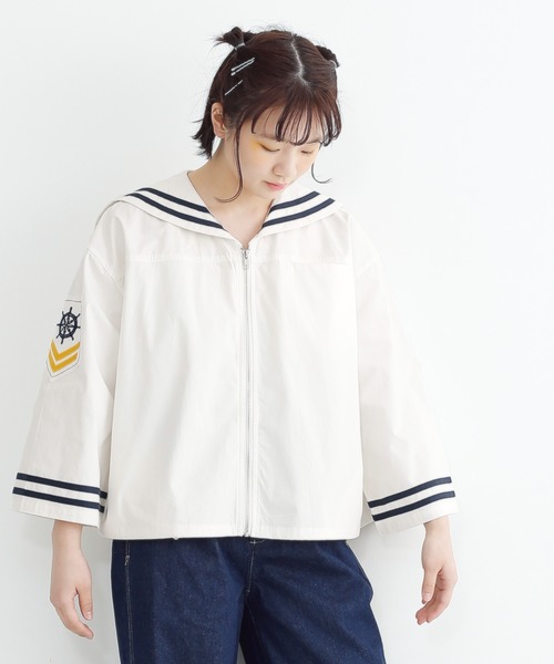 merlot(メルロー)の「セーラーカラージップブルゾン1085(ブルゾン ...