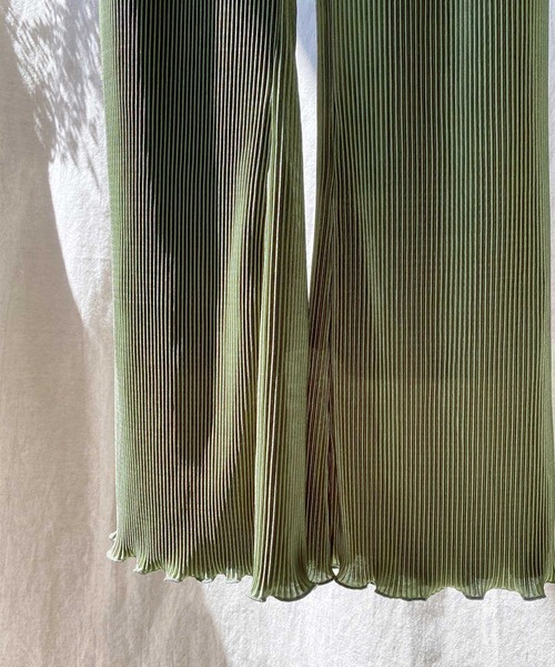 SESTO（セスト）の「アコーディオンプリーツセミフレアパンツ（その他パンツ・レディース・ラベンダー/ライトベージュ/ミント/モカ・M）」の7枚目の写真